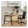Essentials Single-Pedestal Writing Desk with Integrated Power Management, 59.8" x 29.9" x 29.7", Natural Wood/Black