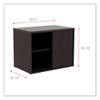 Alera Open Office Desk Series Low Storage Cabinet Credenza, Woodgrain Laminate, 29.5w x 19.13d x 22.78h, Espresso