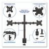 Full Motion Dual Monitor Desktop Mount, For 17" to 27" Monitors, 360 Degree Rotation, +/-90 Degree Tilt, Black, Supports 22lb