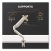 Platinum Series Single Monitor Arm, For 27" Monitors, 360 deg Rotation, 45 deg Tilt, 180 deg Pan, Silver, Supports 20 lb