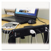 Protect It! Clamp-Mount Surge Protector, 6 AC Outlets/2 USB Ports, 6 ft Cord, 2,100 J, Black