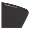PlushTouch Mouse Pad with Wrist Rest, 7.25 x 9.38, Black