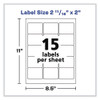Laser/Inkjet 3.5" Diskette Labels, White, 375/Pack