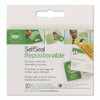 SelfSeal NoMistakes Repositionable Self-Adhesives, 8 mil, 3.75" x 2.56", Gloss Clear, 10/Pack