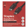 8K DisplayPort to DisplayPort Audio/Video Cable, 6 ft, Black