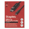 USB-C to DisplayPort Audio/Video Cable, 6 ft, Black