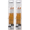 UNIVERSAL School Brushes, Synthetic, All Paint Types, Assorted, 5 Per Set, 2 Sets