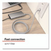 CAT6 Ethernet Cable, 50 ft, Gray