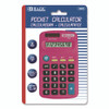 Dual Power Pocket Size Calculator, 8-Digit, LCD