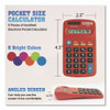 Dual Power Pocket Size Calculator, 8-Digit, LCD