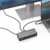 USB-C Pro Docking Station 15-in-1, Audio/DisplayPort/HDMI/Micro SD/RJ45/SD/USB-A/USB-C, Gray