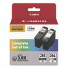 6196C004PK (CL-286XL, PG-285XL) High-Yield Ink, Black/Tri-Color, 2/Pack