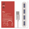 USB 2.0 Hubs, 4-Port, White