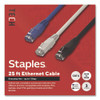 CAT6 Ethernet Cable, 25 ft, Assorted Colors, 3/Pack
