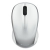 Silent Wireless Blue LED Mouse, 2.4 GHz Frequency/32.8 ft Wireless Range, Left/Right Hand Use, Silver
