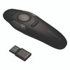 Wireless USB Presenter with Laser Pointer, Class 2, 50 ft Range, Black