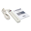 Protect It! Surge Protector, 6 AC Outlets, 6 ft Cord, 790 J, Gray