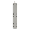 Protect It! Surge Protector, 6 AC Outlets, 4 ft Cord, 790 J, Light Gray