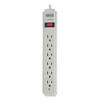 Protect It! Surge Protector, 6 AC Outlets, 4 ft Cord, 790 J, Light Gray