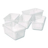 Small Cubby Bin, Translucent, 5-Pack