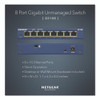 Unmanaged Gigabit Ethernet Switch, 16 Gbps Bandwidth, 192 KB Buffer, 8 Ports