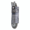 Power Strip, 3 Outlets, 8 ft Cord, Gray