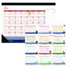 Monthly Academic Deskpad Calendar, Seasonal Holiday Depictions, 12 Months July-June, 22" x 17"