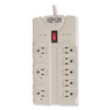 Protect It! Surge Protector, 8 AC Outlets, 8 ft Cord, 1,440 J, Light Gray