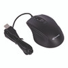 Full-Size Wired Optical Mouse, USB 2.0, Right Hand Use, Black