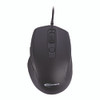 Full-Size Wired Optical Mouse, USB 2.0, Right Hand Use, Black