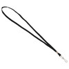 Deluxe Lanyard with J-Hook, Black, Box of 100
