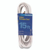 Indoor Extension Cord, 15 ft, 13 A, White Indoor Extension Cord, 15 ft, 13 A, White