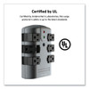 Pivot Plug Surge Protector, 6 AC Outlets, 1,080 J, Gray
