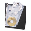 Two-Sided CD Organizer Sheets for Three-Ring Binder, 4 Disc Capacity, Clear, 5/Pack