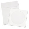 CD/DVD Sleeves, 1 Disc Capacity, White, 250/Box