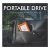 Rugged Portable External Hard Drive, 2 TB, USB-C, Orange/Silver