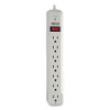 Protect It! Surge Protector, 7 AC Outlets, 6 ft Cord, 1,080 J, Light Gray