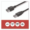 USB-A to USB-A 2.0 Cable, 6 ft, Black
