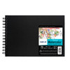 Artist Series Montval Watercolor Art Book, Black Cover, Side Wire Binding, 20 Sheet, 10x7 inch, 1 Count