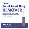 Toilet Bowl Ring Remover with Handle, 1.25 x 5, Gray, 6/Pack