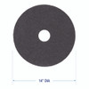 Stripping Floor Pads, 14" Diameter, Black, 5/Carton