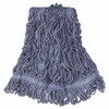 Super Stitch Blend Mop Head, Medium, Cotton/Synthetic, Blue, 6/Carton