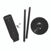 Stainless Steel Universal Sanitizer and Soap Dispenser Stand, 14.5" dia x 55.5" h, Black
