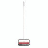 Manual Triple Brush Carpet and Floor Sweeper, 42.5" Handle, Red