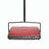 Manual Triple Brush Carpet and Floor Sweeper, 42.5" Handle, Red