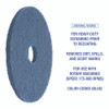 Scrubbing Floor Pads, 13" Diameter, Blue, 5/Carton