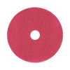 Buffing Floor Pads, 19" Diameter, Red, 5/Carton