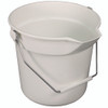 Deluxe Heavy-Duty Bucket, 10 qt, Polypropylene, Gray, 10.63" dia