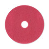 Buffing Floor Pads, 20" Diameter, Red, 5/Carton