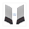 Flag Tipped Poly Lobby Brooms, Flag Tipped Poly Bristles, 38" Overall Length, Natural/Black, 12/Carton